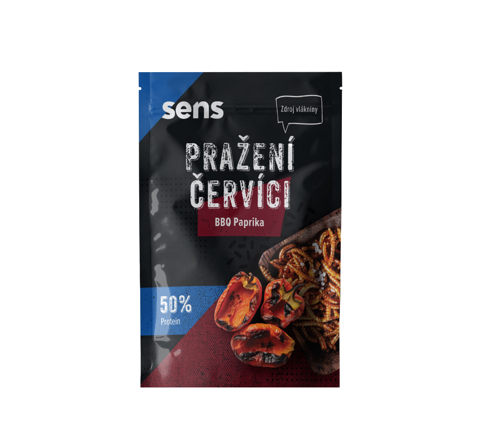 SINGLE Pražení červíci v pytlíčku - BBQ Paprika (12g)